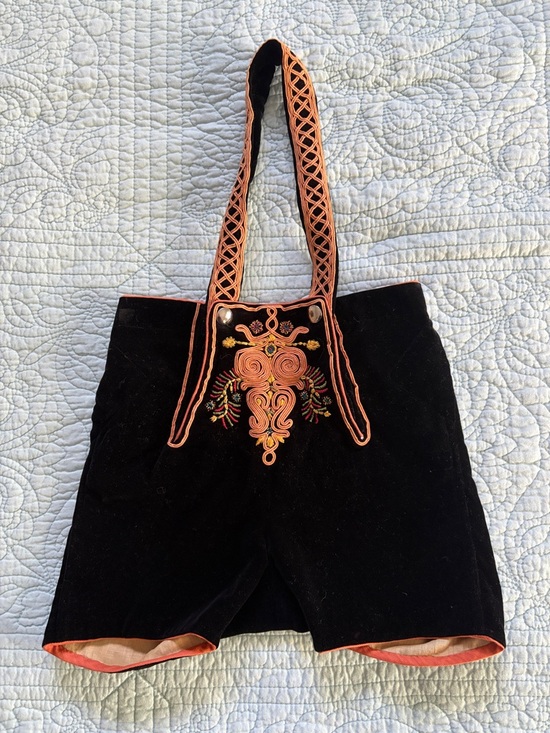 Vintage Other - Vintage Lyons Gray Baby Bavarian Lederhosen with POCKETS